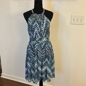 Calvin Klein Designer Midi Dress W/Flirty Back Straps, Sz. 6.